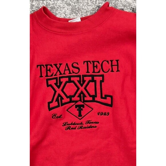 Crable Sportswear Texas Tech Lubbock Red Raiders Vintage 1980’s Sweatshirt Sz XL - Picture 2 of 6